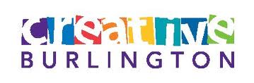 Creative Burlington logo Fun, colourful, and inviting, with blocks symbolizing the foundation on which they can build.