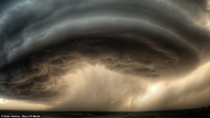 Storm chasers take huge risks to capture these images and give us a sense of all the energy that is swirling around.  Changes in our climate bring about  cloud formations like this.  