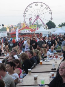 The Ferris wheel and the other rides gave the Sound of Music Festival a bit of a country fair feel.  The view of the grounds and the city at night is quite something from the top of the Ferris wheel.  