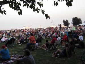 The crowds took it all in.  They listened quietly and then erupted into applause when a piece was finished.  Many people brought their collapsible chairs and settled in for an evening of just fine entertainment that ranged from heavy metal (too loud for me) to nice easy going country and western and even some decent blues.