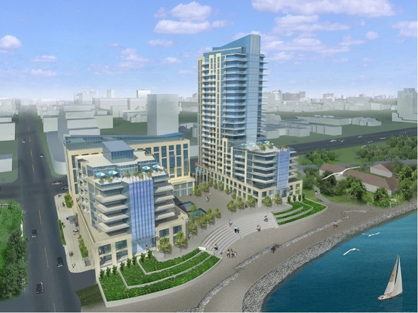 The 22 storey structire that is due to be built on the waters edge will forever change the look of the city.  For the better?