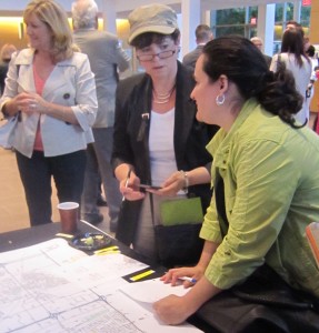 Teresa Seaton, centre, discusses where her cultiral hot spots in the city are located.
