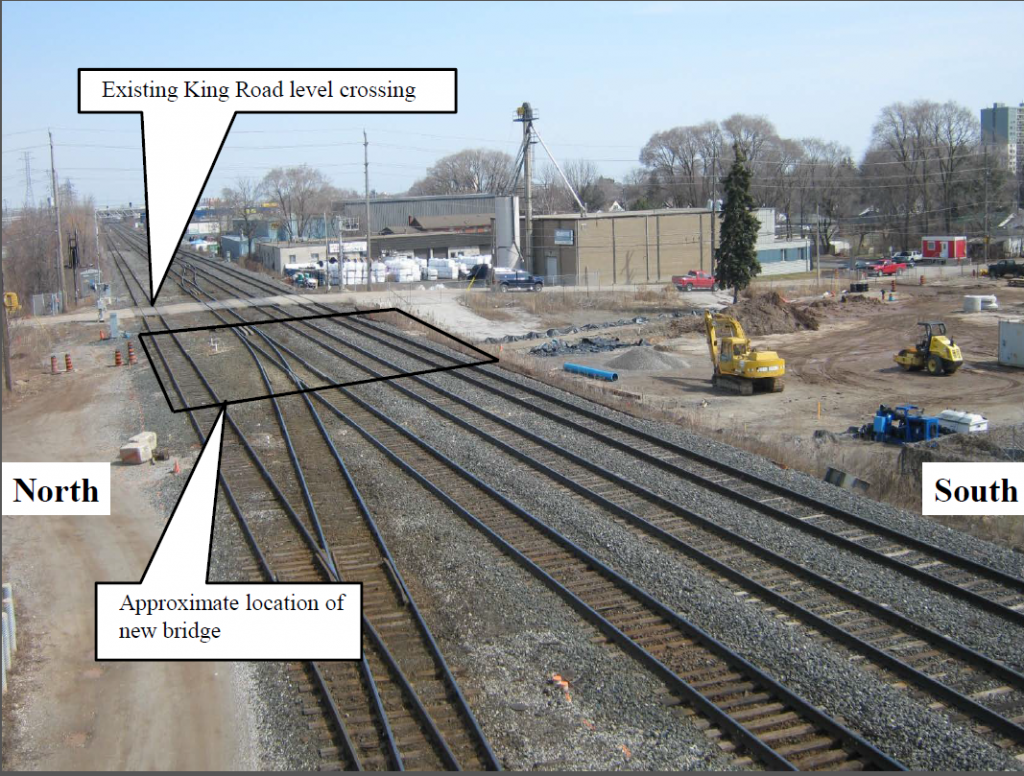 King Road grade - overview of location