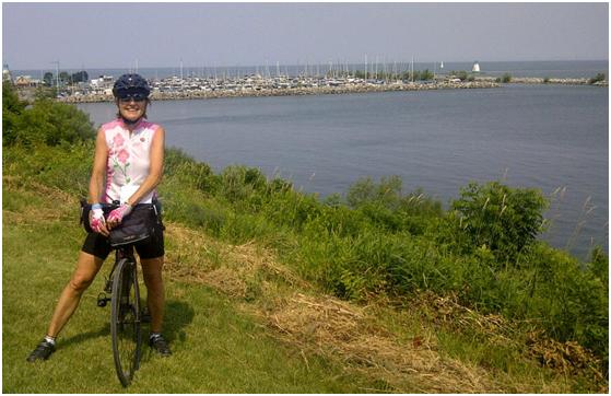 Dennison's Jackie on bike