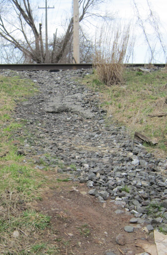 Rail crossing - path with ashphalt