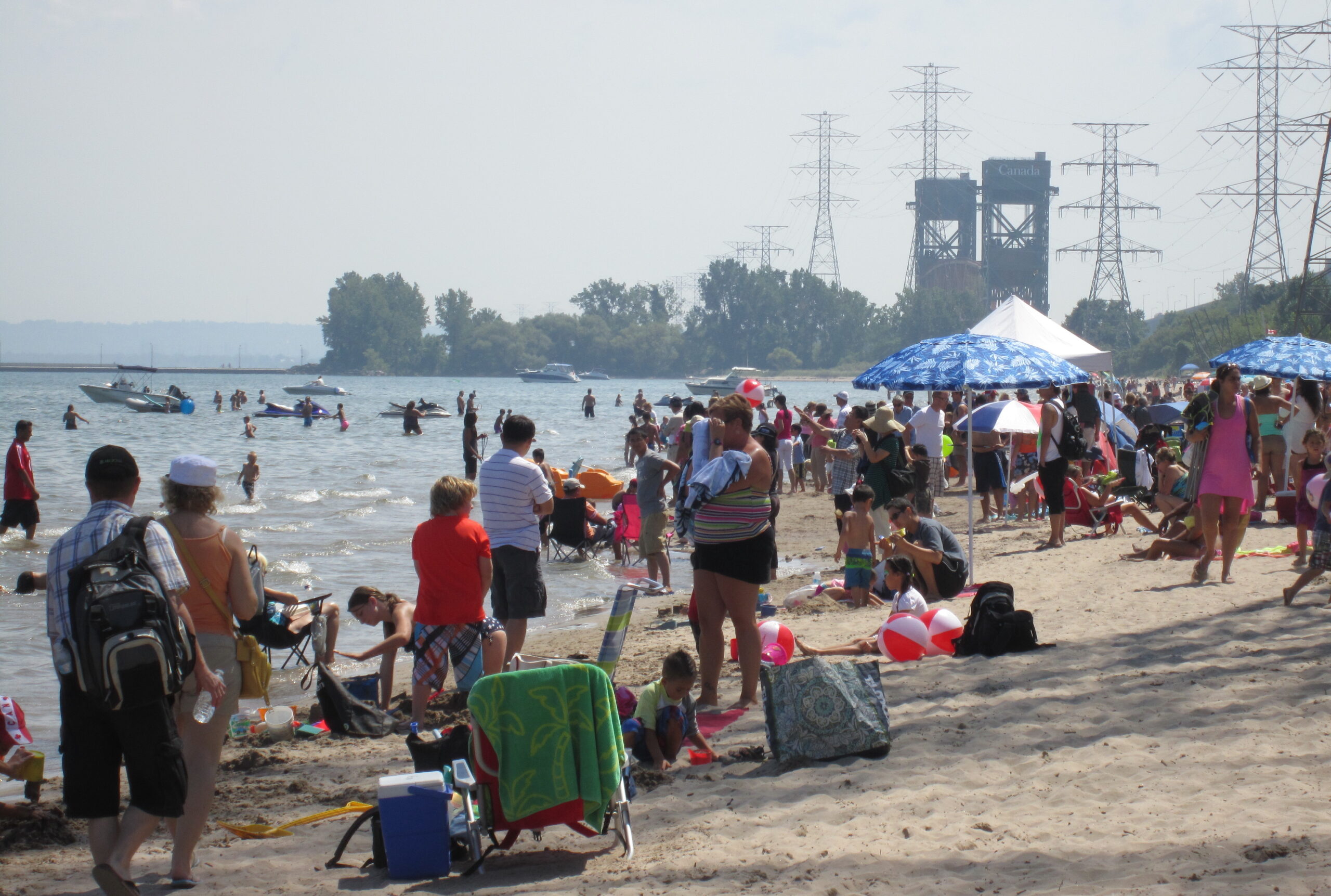 It was people, people, people - for almost as far as the eye could see along the Beachway.