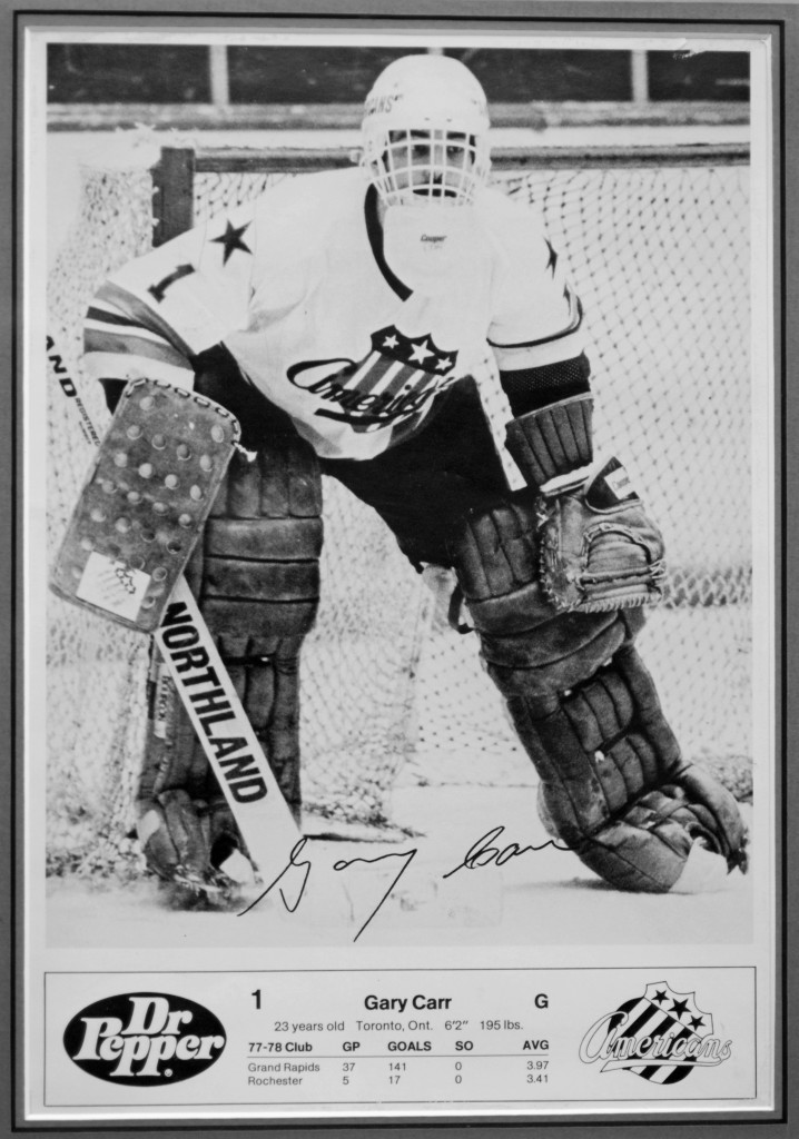 Gary Carr as a goal tender.  