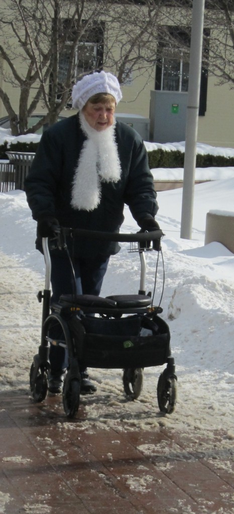 This citizen isn't smiling. Was she one of the hundreds that were basically locked in theoir homes during the five days of heavy winter weather because streets were not cleared?