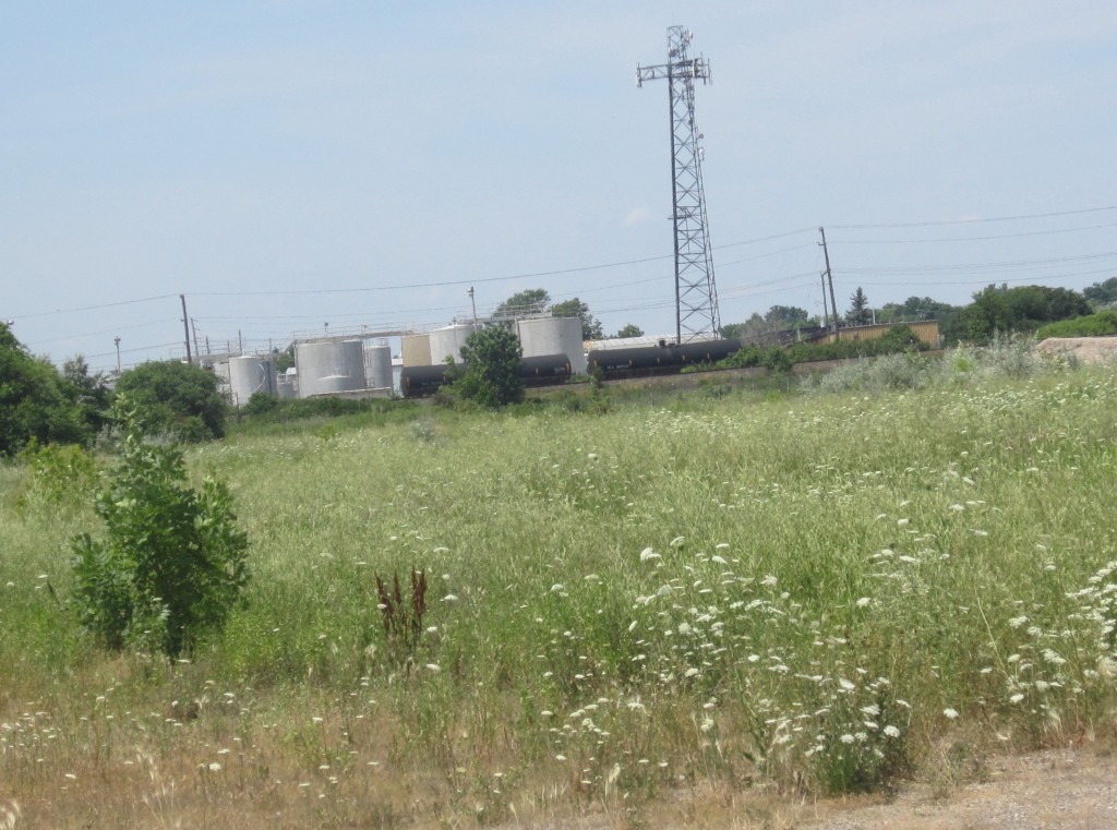 The property IKEA has chosen for their new location is quite deep but the north side of it isn't all that pretty.  A rail line runs along the northern edge.