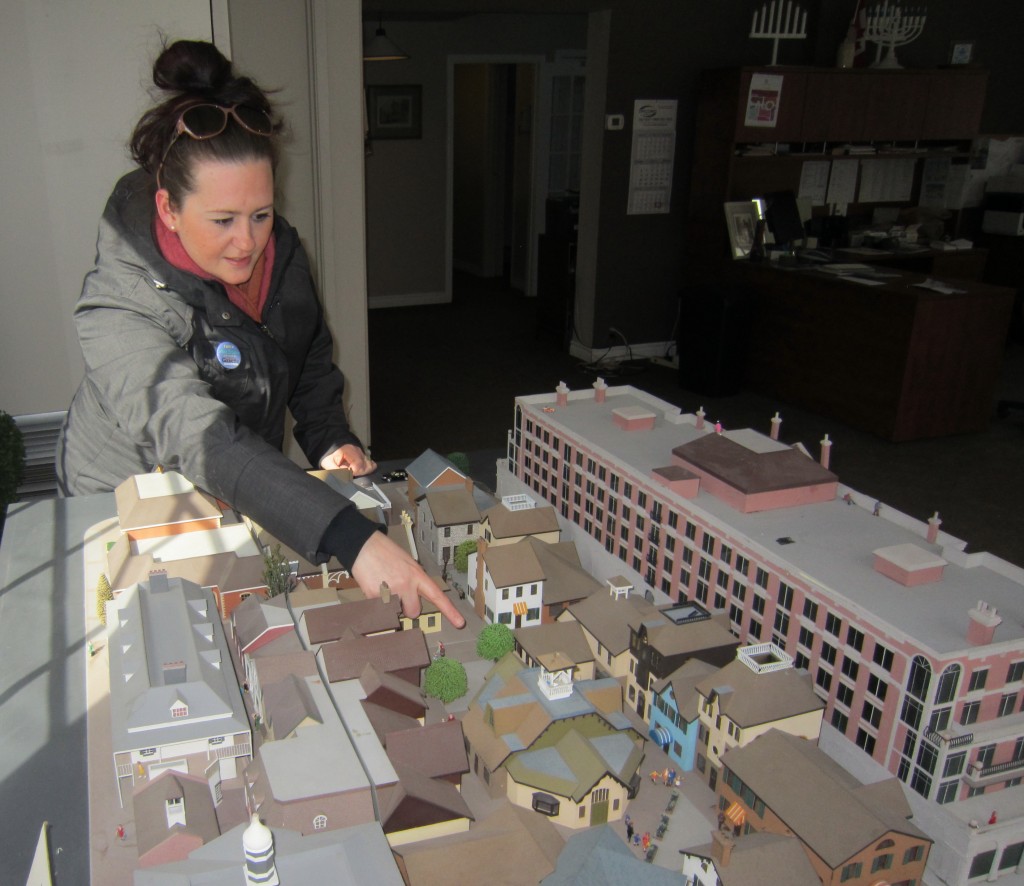 Selina xxx Eckersall points to one of the locations for some of the "installation art" that will be on display for less than four hours September 19 - a not to be missed event.