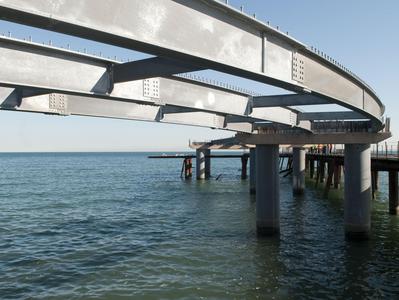 Pier - from under beams now removed.