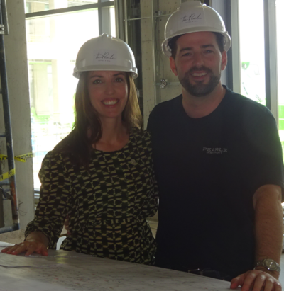 Leeanne and Aaron at drawings table June 25
