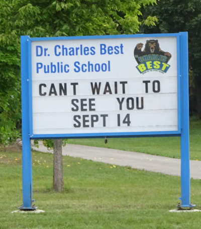 Charles Best sign