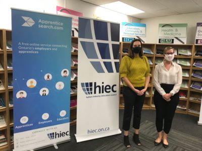 Gould with Michelle Murray of HIEC