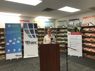 Minister Gould announcing funding