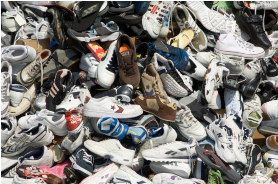 Shoes pile of