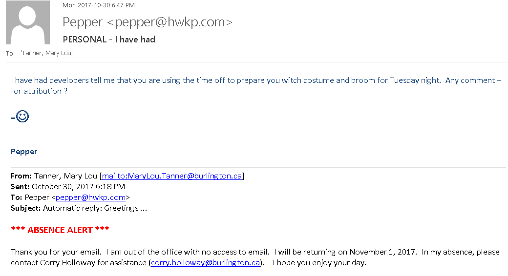 MLT email screen shot