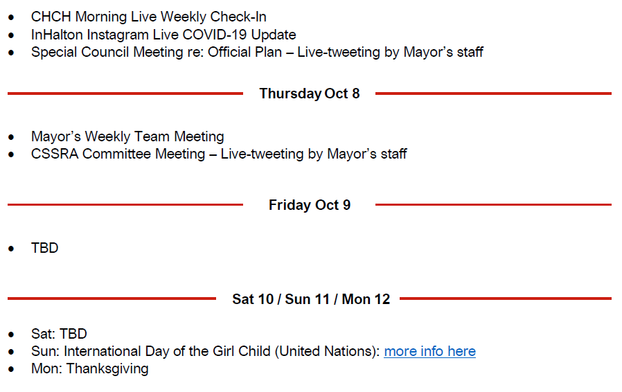 Mayor sched Oct 5 b