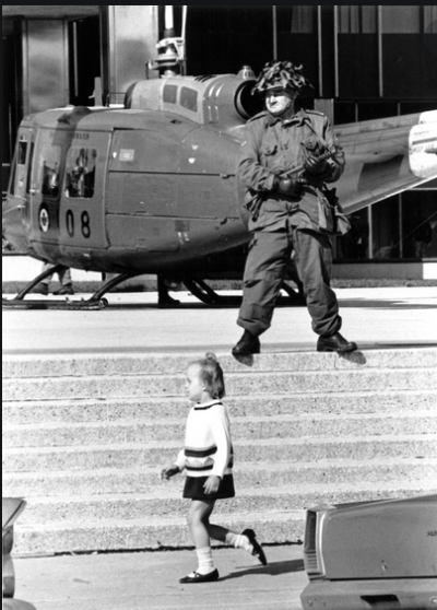 War Measures Troops on streets