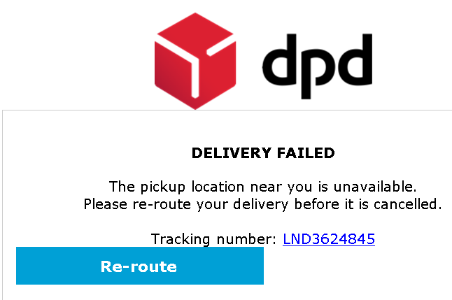 Scam delivery failed