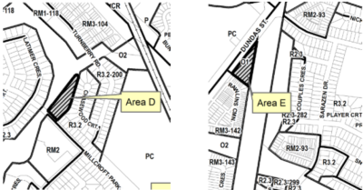 Area D and E