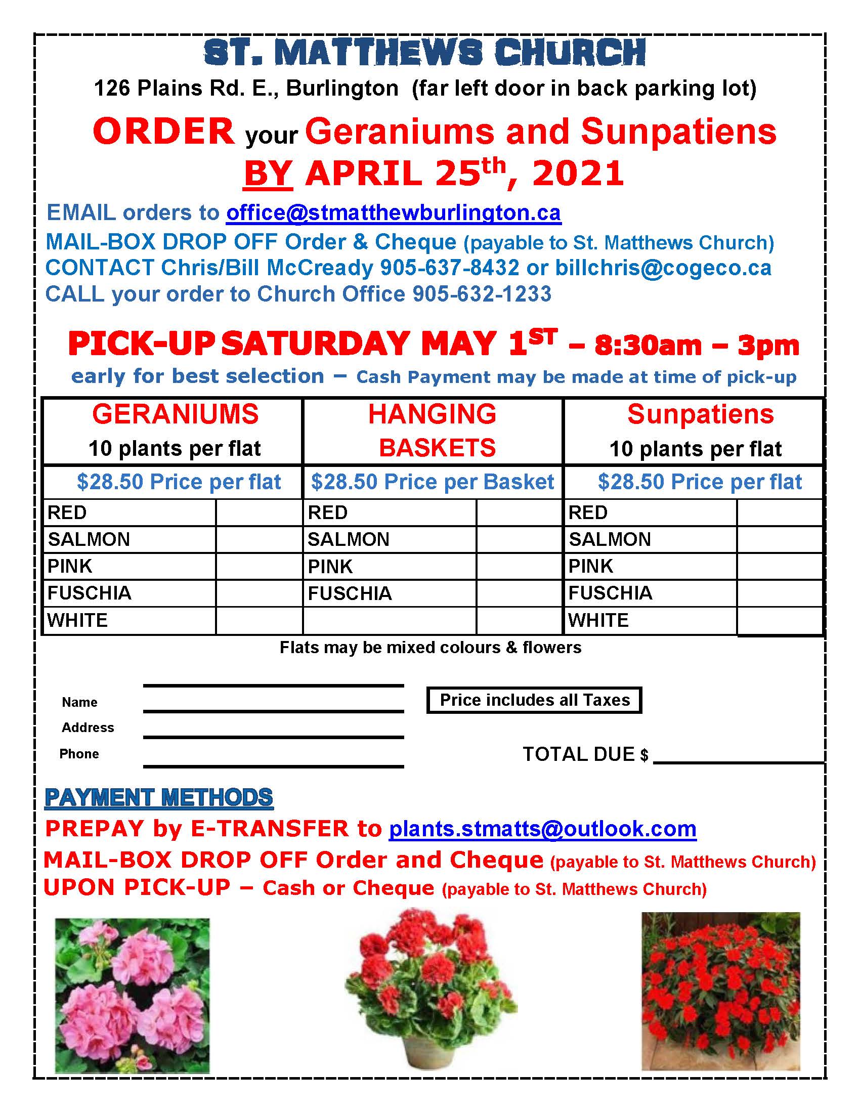 21- Plants Order Form Flyer