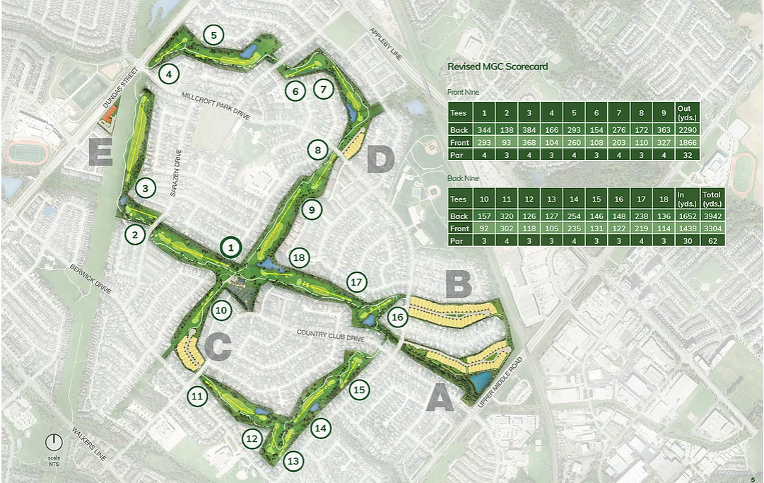 revised golf course layout