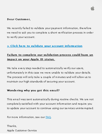 AA Second Apple email