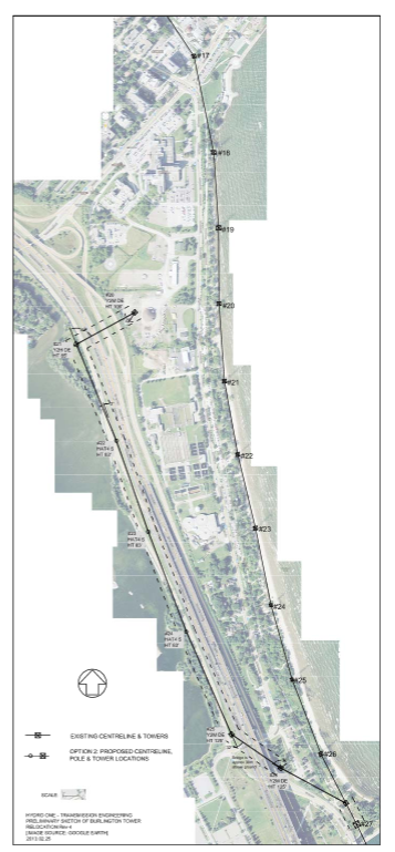 Beachway hydro Opt 2 west side of QEW