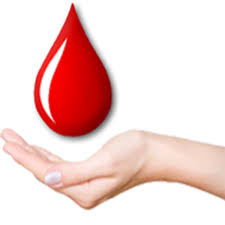 Blood drop going into hand.