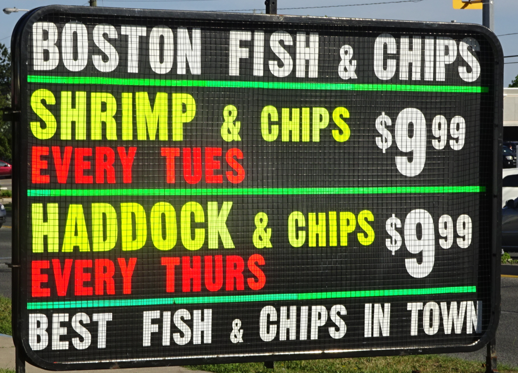 Boston Fish sign BIG