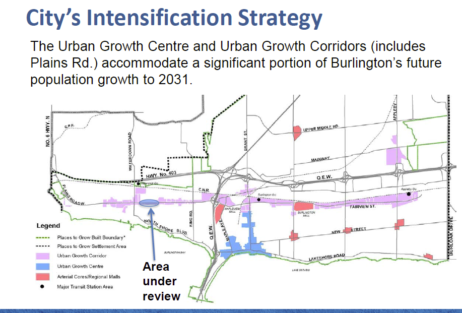 Burlington intensification area