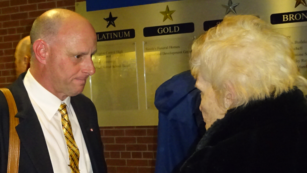 CFUW Laird talking to a Liberal