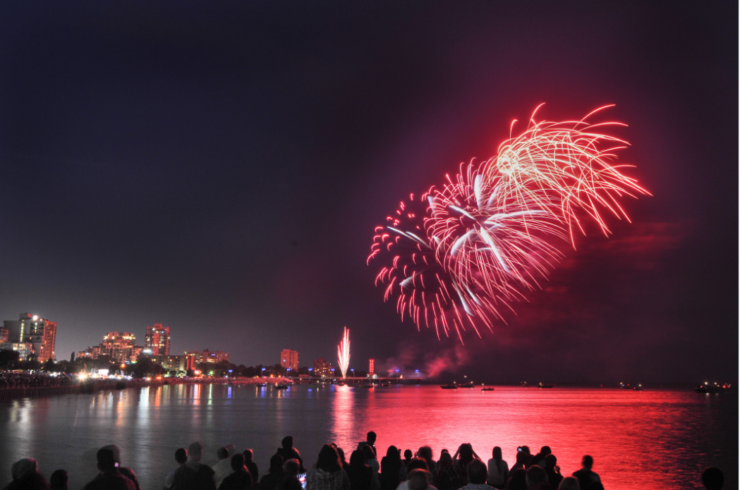 Canada day fire works