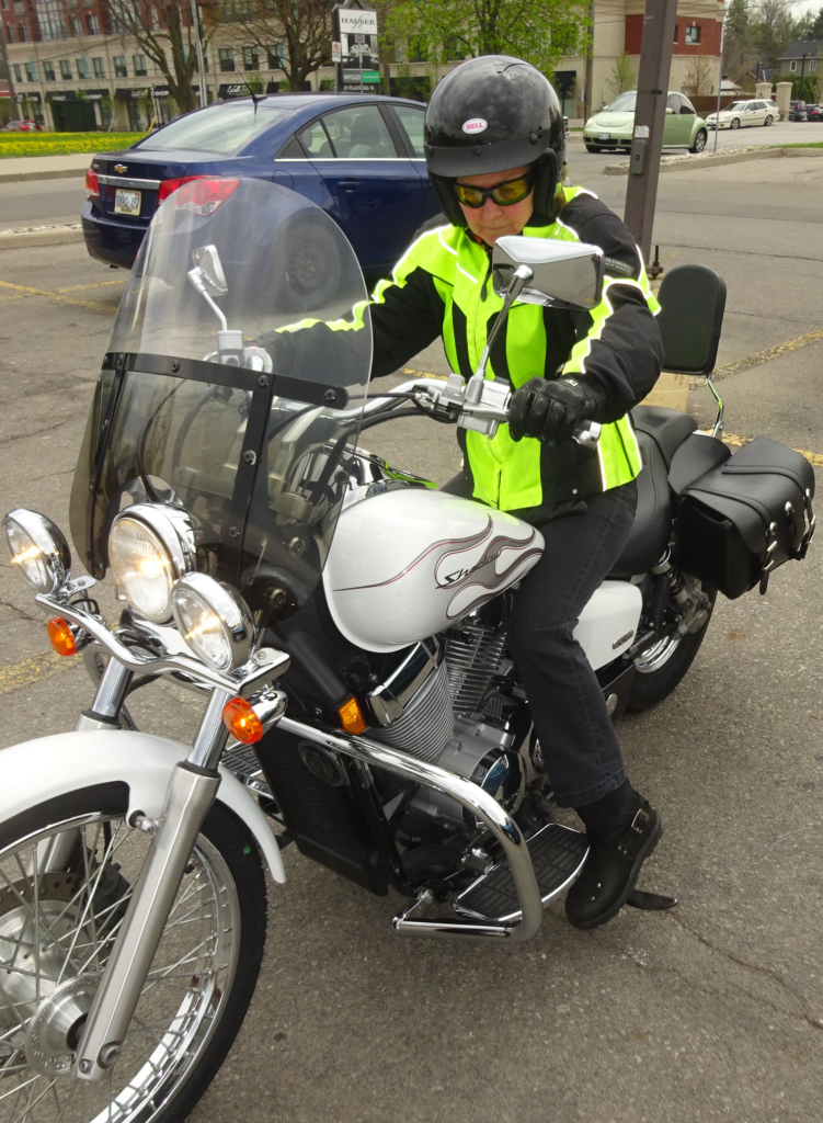 Carol Gottlob on bike