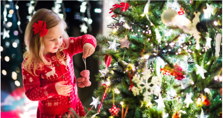 Christmas day little girl