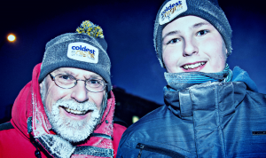 Coldest night - man with frost on beard