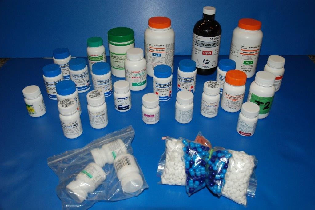 Drugs from police raid - April 2015