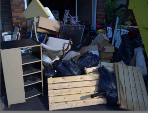 Flood BSBVC junk in basement piled up