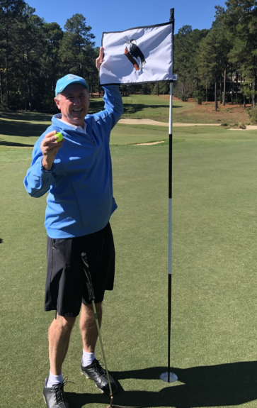 Foxcroft with ball and flag