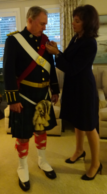 Foxcroft with wife Marie before funeral