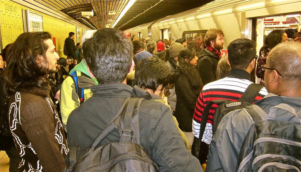 GO train crowds