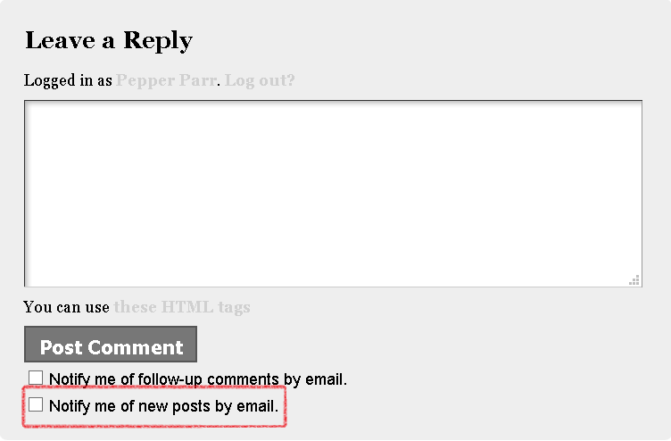 Gazette New posts notification
