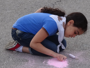 Girl Guide chlk Clean Up