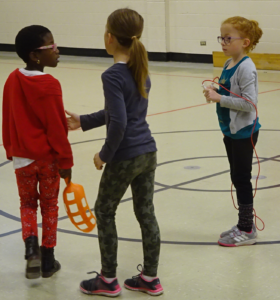 Girls playing