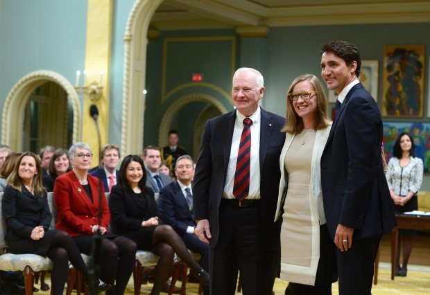 Gouild with Gov Gen and PM on swearing in