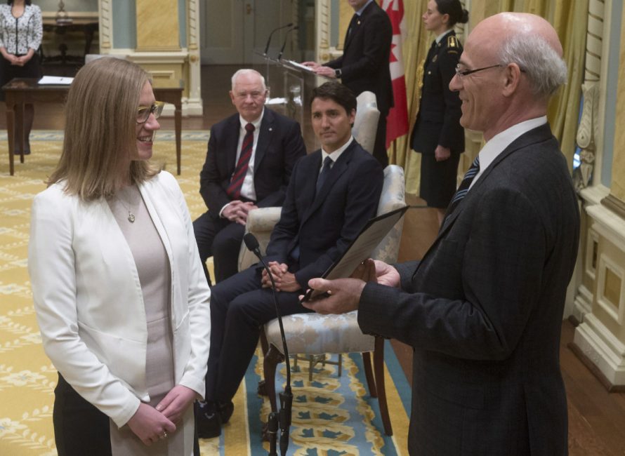 Gould being sworn in