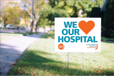 Hospital support sign