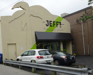 John Jeffs in the rear of Joelle's