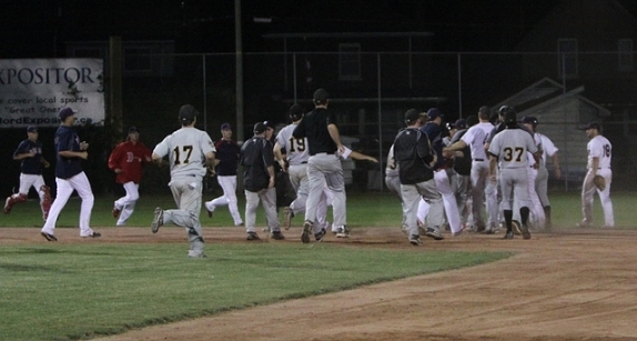 Kitchener - Brantford bench clearing brawl